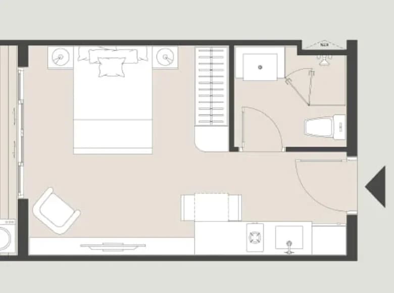 Studio apartment 1 bedroom 27 m² Nha Trang, Vietnam — 11