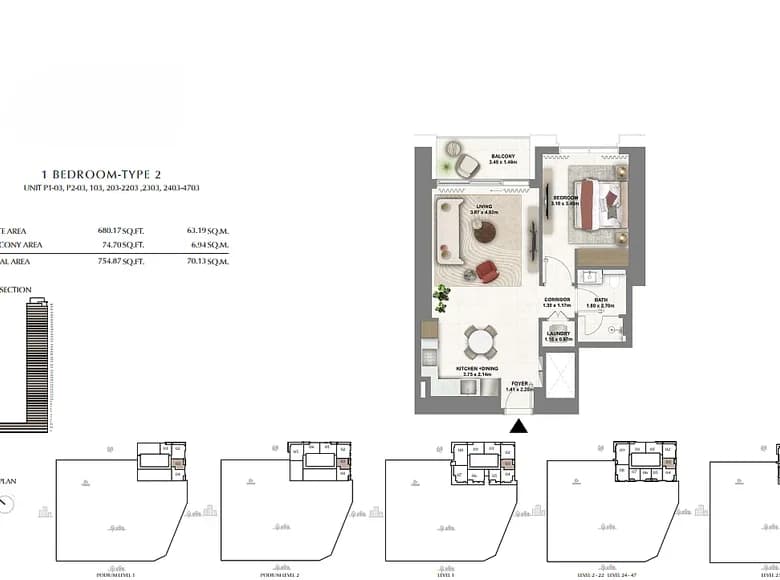 2 bedroom apartment 114 m² Dubai, United Arab Emirates — 12