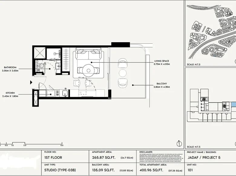 1 room apartment 33 m² Dubai, United Arab Emirates — 10